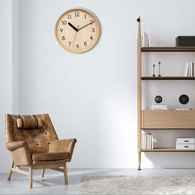 Reloj pared 10pulg analógico cuarzo rústico