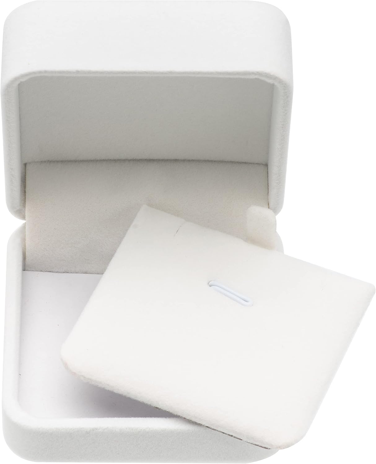 Caja regalo terciopelo collar colgante blanco