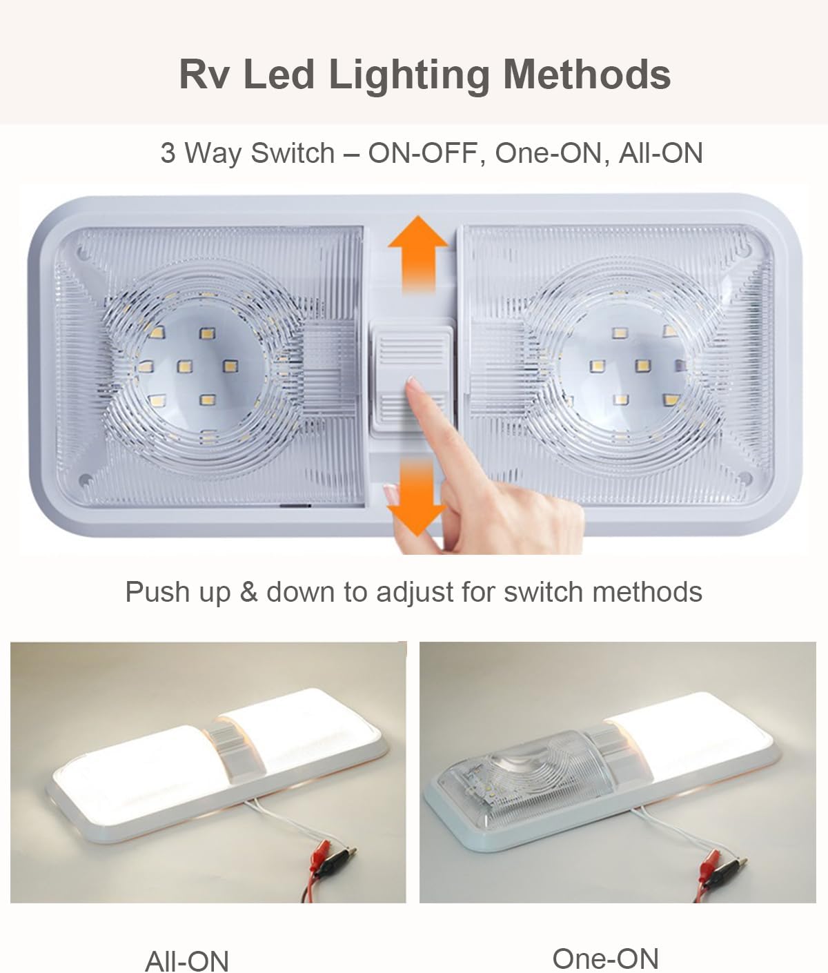 Luces LED 12V para caravan 2 lámparas baño blanco natural