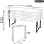 Mesa rectángulo plegable ajustable 1,22m blanco