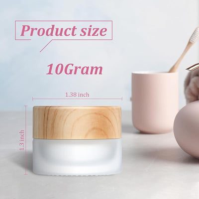 30 Pzas Envases Vidrio Cosméticos 10g con Tapas Antifugas