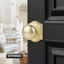 Perillas puerta interior dummy decorativa latón satinado set 2