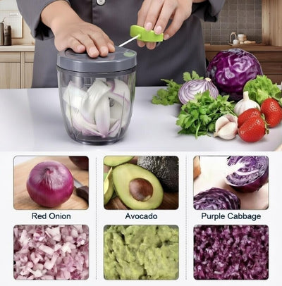 Picador manual de ajo procesador de alimentos tazón sin BPA