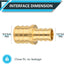 20 Accesorios PEX 1/2x3/4 pulg Reductor Latón ASTM F1807