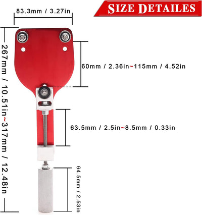 Herramienta corte filtro aceite 2-3/8-5" Rojo