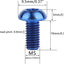 6 Pzas Tornillos Titanio M5x10mm Frenos Disco T25 Azul