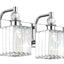 Lámpara tocad. baño cristal 5 luces cromo 40"