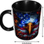 Taza café con bandera EE.UU. 11oz cerámica regalo oficina hogar
