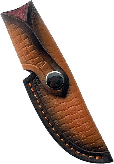 Funda cuero cuchillo fija caza lazo cinturón EDC camping
