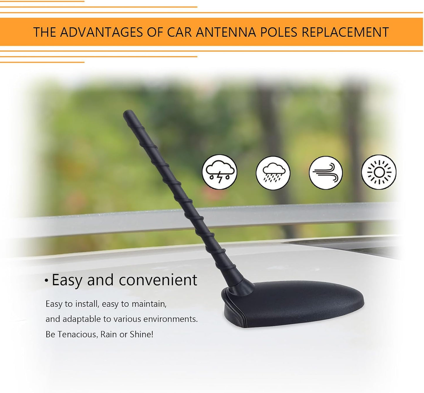 Varilla antena espiral coche reemplazo Nissan Xtrail Qashqai