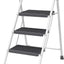 Taburete plegable 3 escalones blanco resistente 500lb