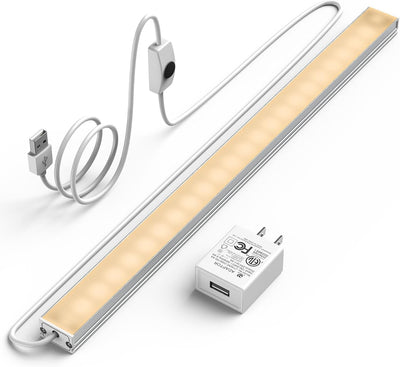Barra luz LED 12pulg blanco cálido 3000K con enchufe UL