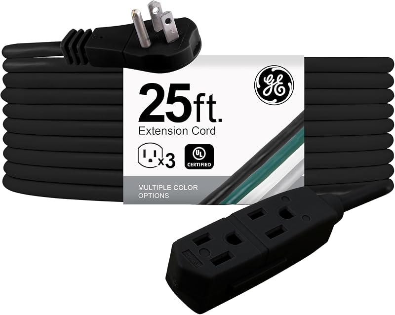 Cable extensión plano 3 salidas 25 ft con tomas
