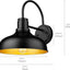 Luz granero exterior aplique pared patio garaje negro