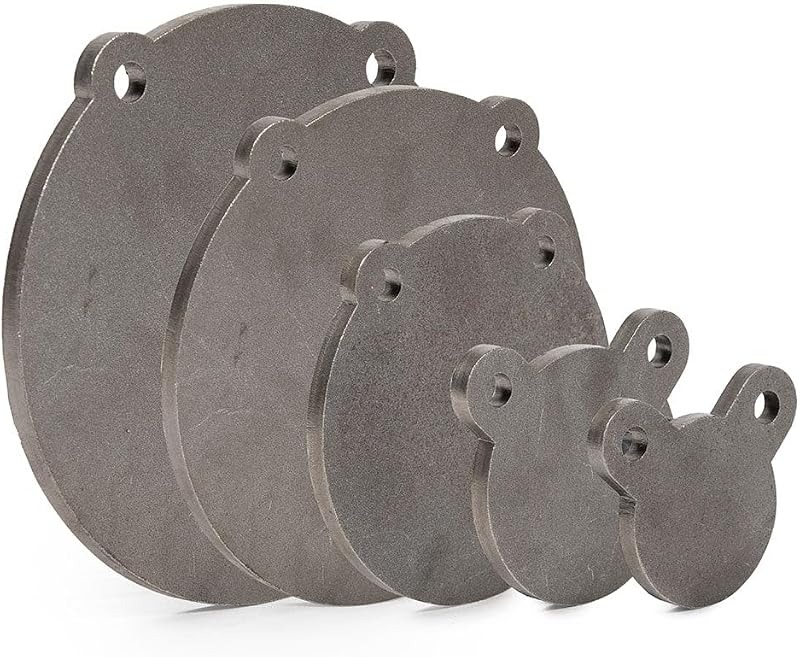 Set 5 objetivos tiro acero AR500 3/8pulg 4-10pulg
