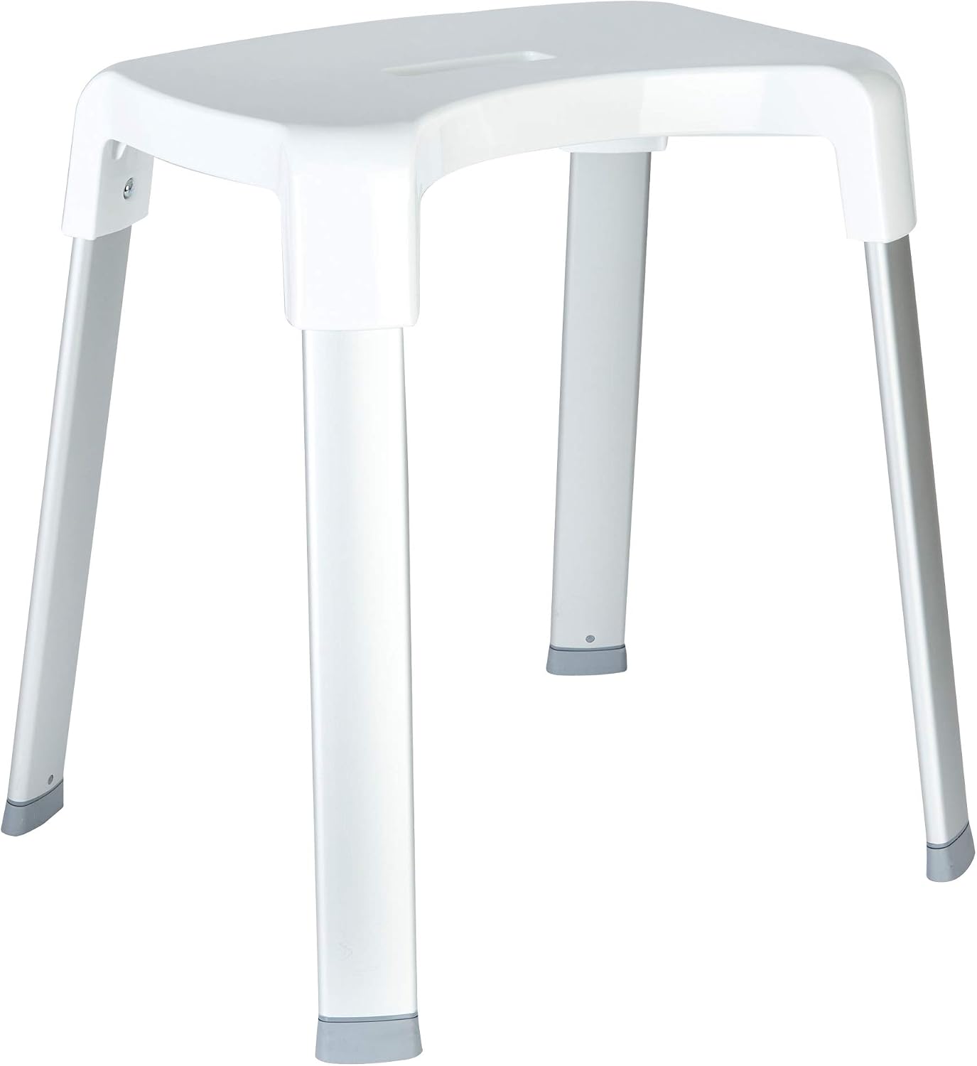 Banco ducha antiderrap con patas aluminio color blanco