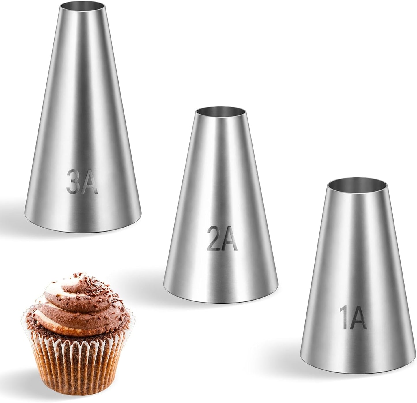 Puntas tubería acero inox 1A/2A/3A para decorar pasteles y cupcakes