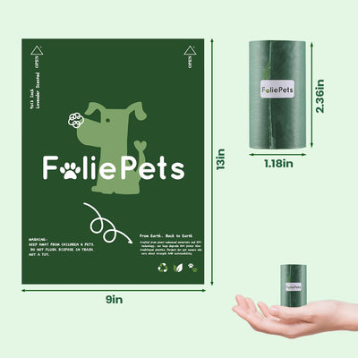 Bolsas excremento perro 9x13pulg 270uds con dispensador