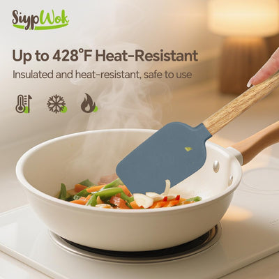 Set 4 Espátulas Silicón Antiadherentes para Cocinar Hornear