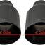 Punta escape acero inox doble pared cromo negro set 2