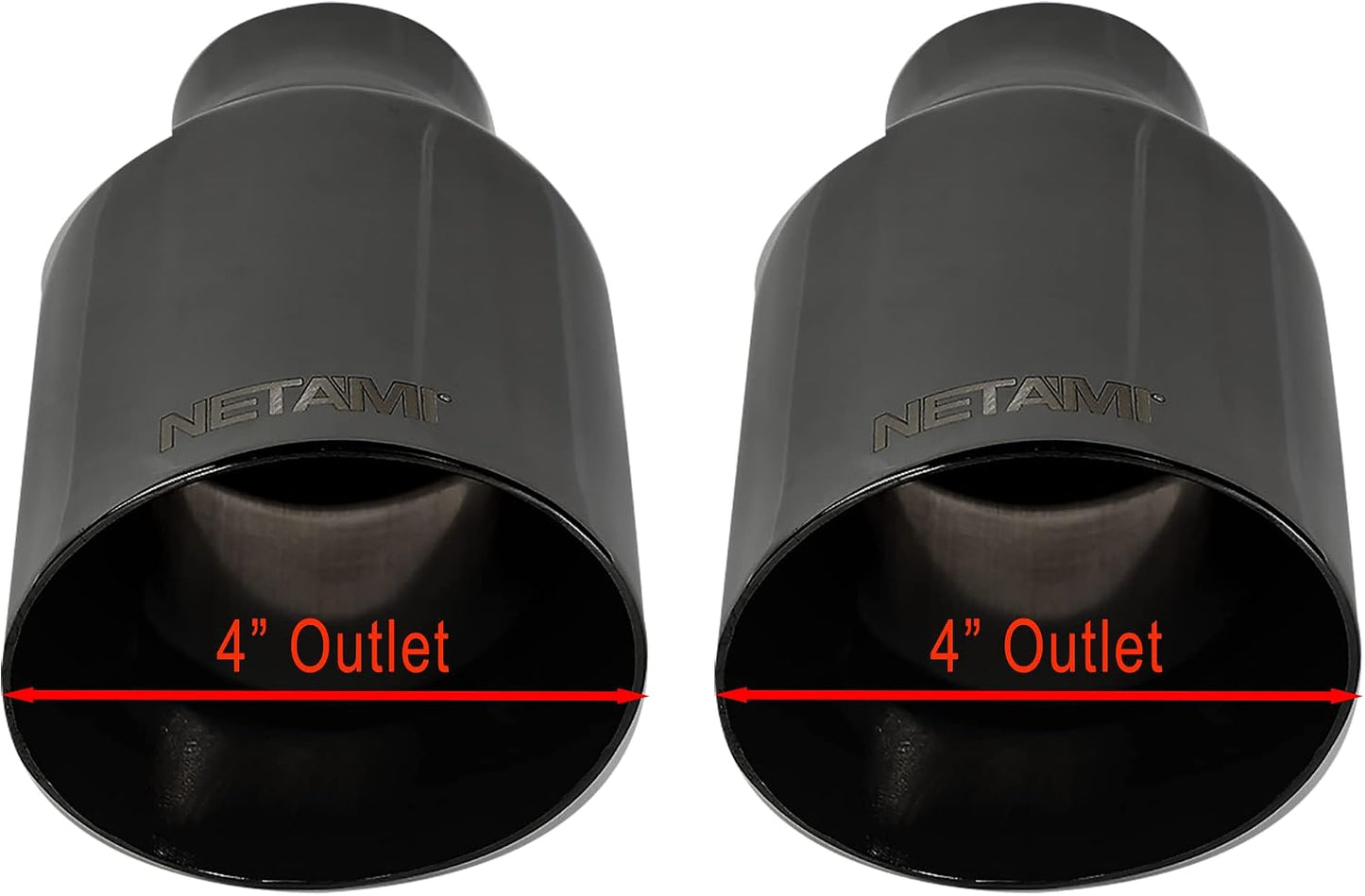 Punta escape acero inox doble pared cromo negro set 2