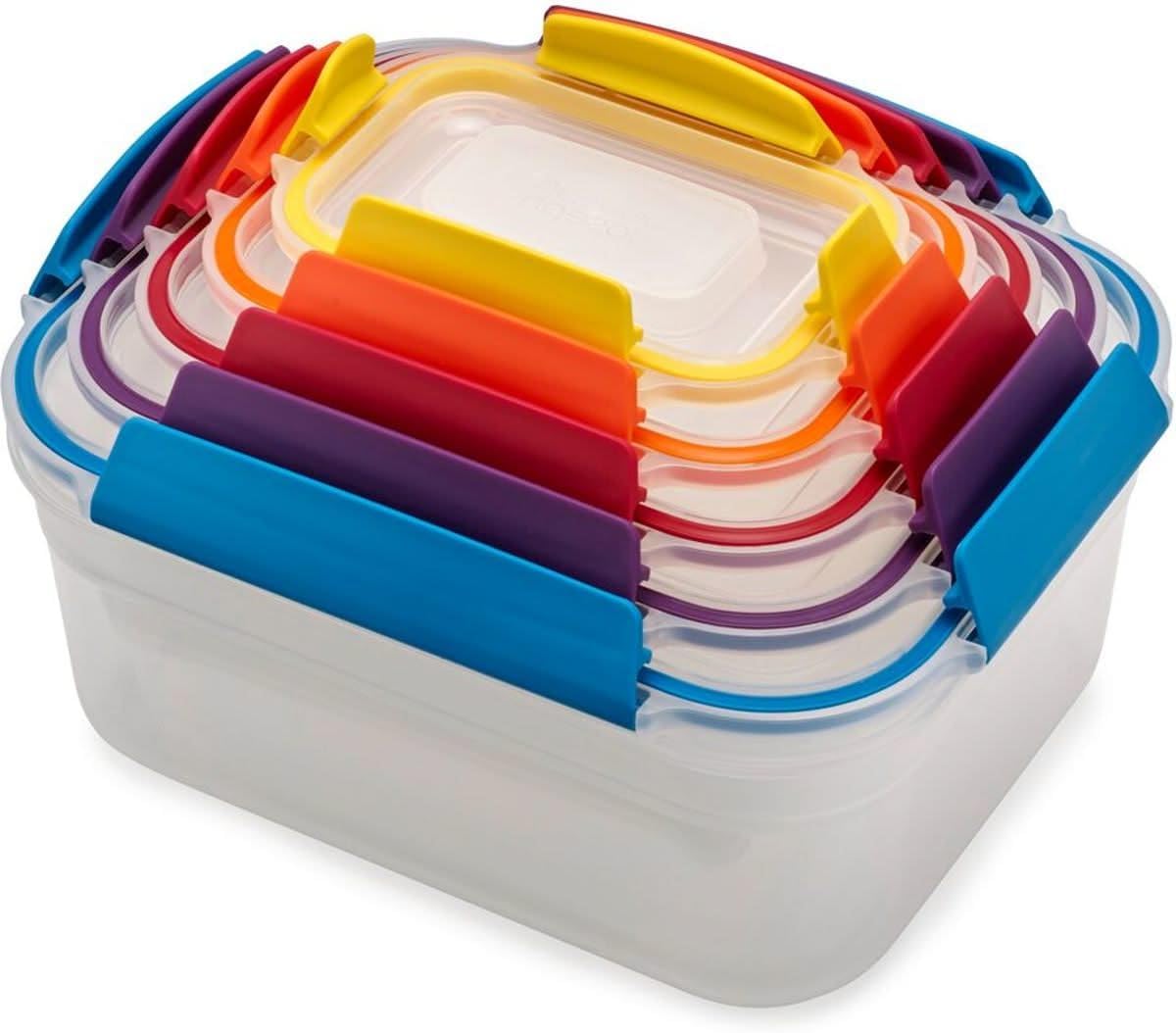 Set recipientes plástico con tapa hermética