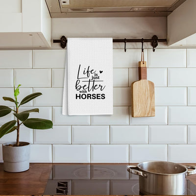Toallas de cocina para regalo de caballos, mujer y niña