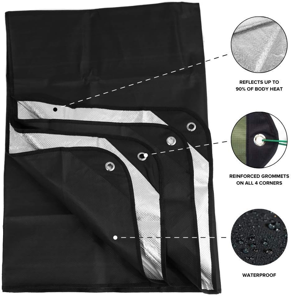 Manta térmica reutiliz. 60x82pulg 3 capas impermeable