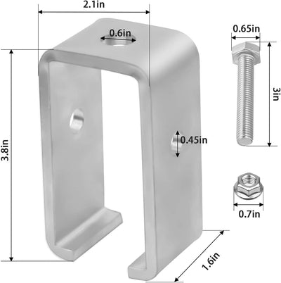 Soporte riel para carrito canal 1200lb clasif Unistrut 1-5/8