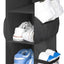 Organiz. zapatos colgante con bolsillos 8 pares negro