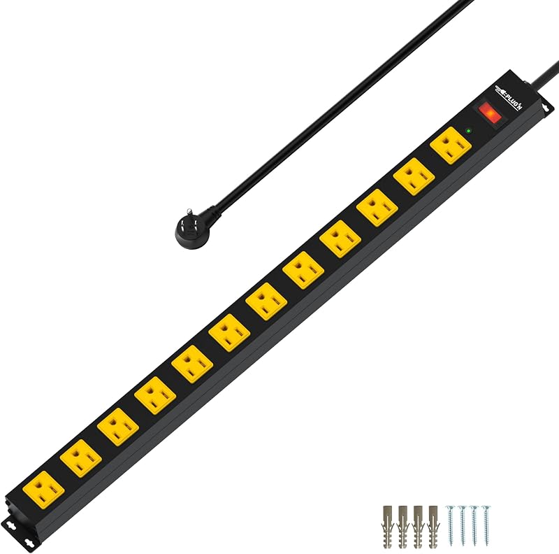 Regleta alimentación 12 tomas 6 ft 2100 julios proteccion