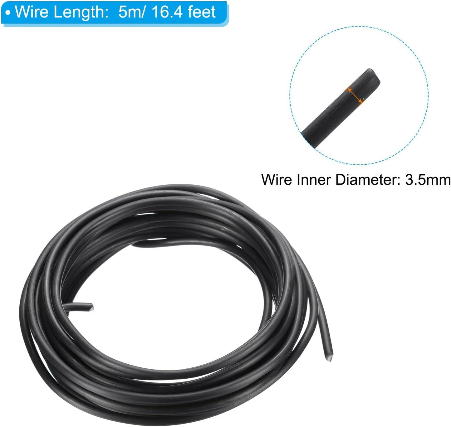 Alambre anodizado aluminio para bonsái 0.138pulg 16.4ft color negro