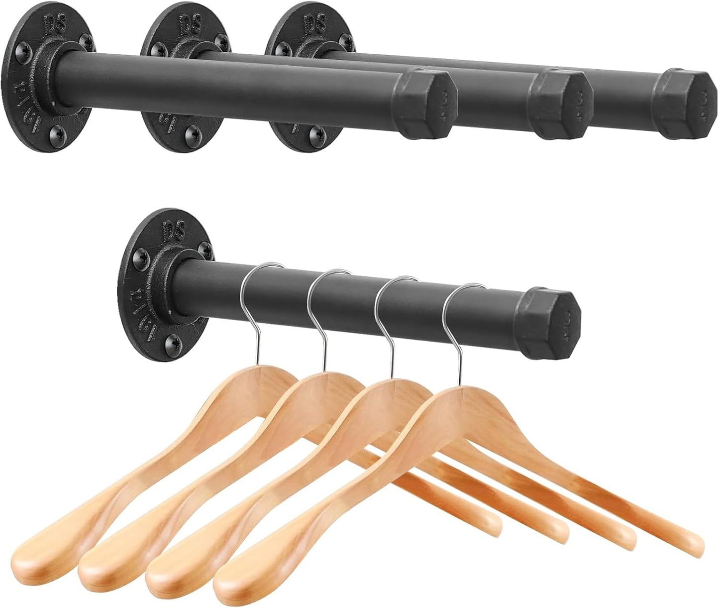 Perchero hierro fundido pared resistente para colgar ropa