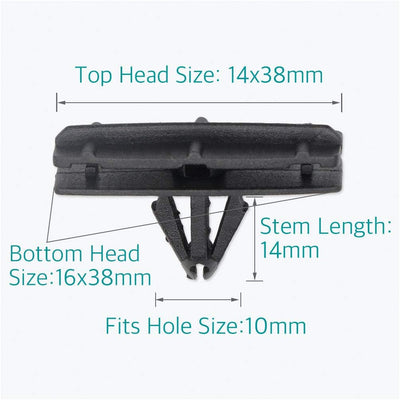 100 Pzas Clips Retención Moldura Jeep