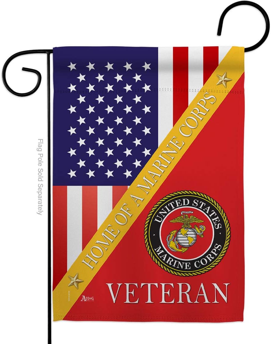 Bandera USMC Semper Fi para decorar patio pequeño