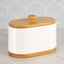 Dispensador hisopos algodón blanco doble compartimento bambú