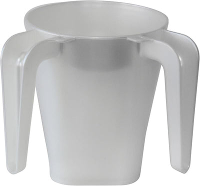 Taza plástico ritual judío doble asa perla