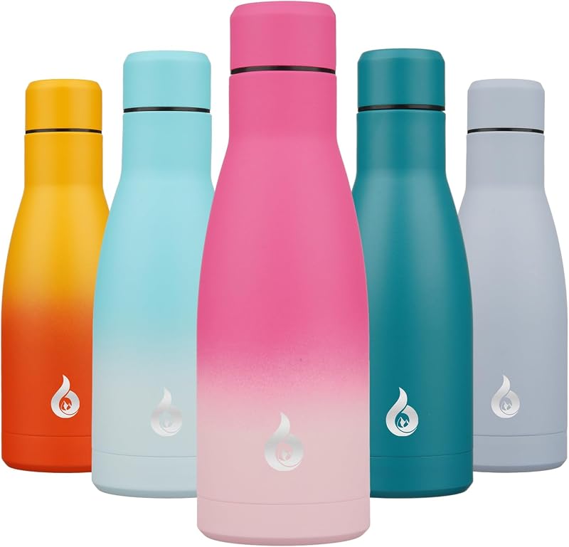 Botella agua acero inox 12oz térmica color cereza