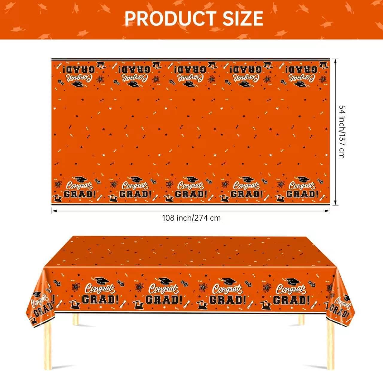 2 Pack Manta Graduación Plástico Rectangular 108x54inch