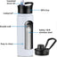 Botella agua acero inox doble pared con popote 710ml