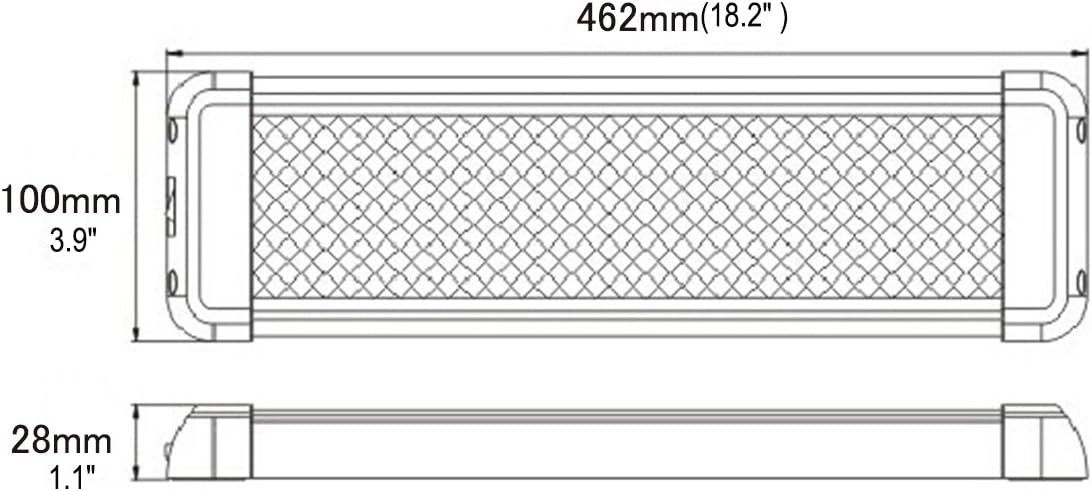 Luminaria LED interior 18.2 6000K blanco frío 12V