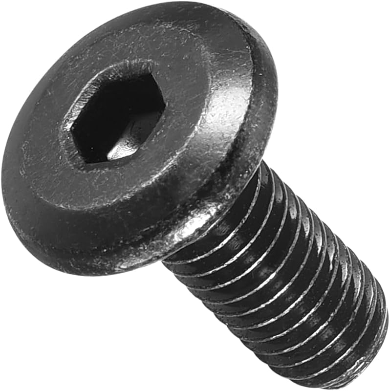 Tornillos hex M5-0.8x12 negros acero 50uds
