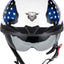 Casco motocicleta estilo retro con visor sol ajustable