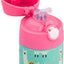 Botella agua aislada niños con pajita acero inox doble pared