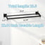 Toallero doble acero inox 24pulg negro mate