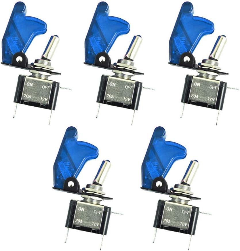 Interruptor oscilante unipolar 12V 20A con led azul para auto