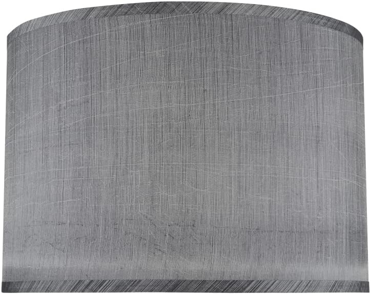 Pantalla lámpara araña forma tambor 16pulg gris y negro