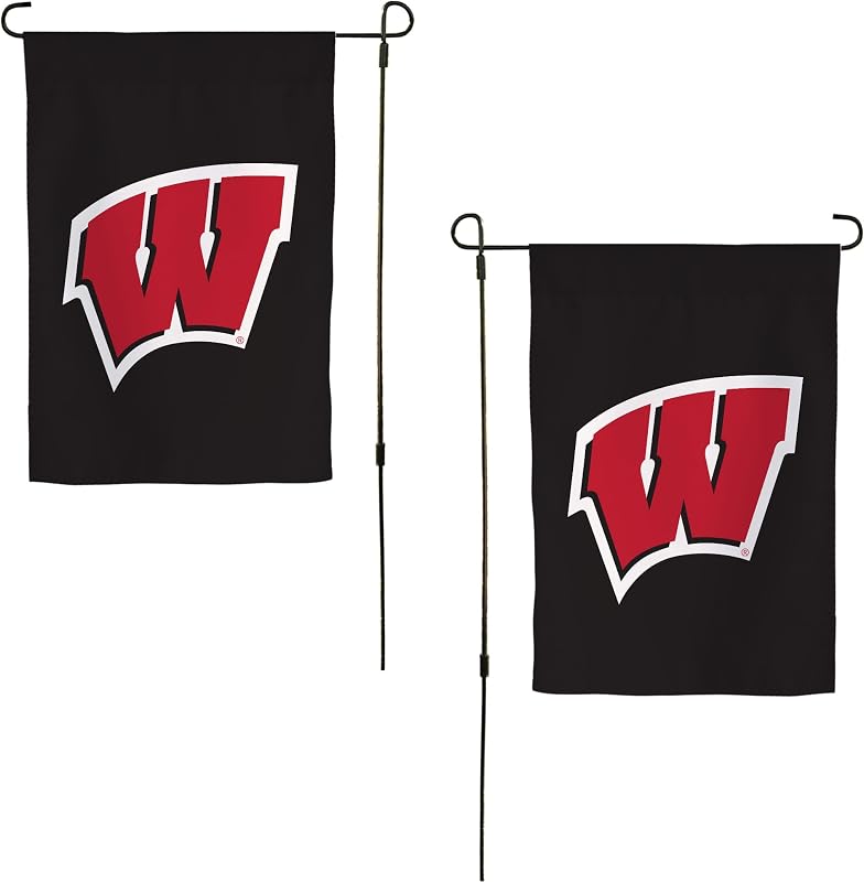 Bandera jardín UW Badgers 19x12pulg exterior