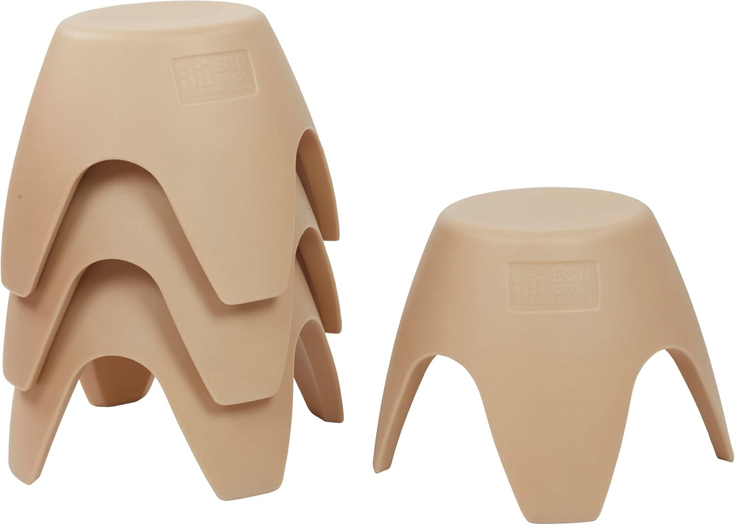 Set 4 asientos apilables plástico para niños