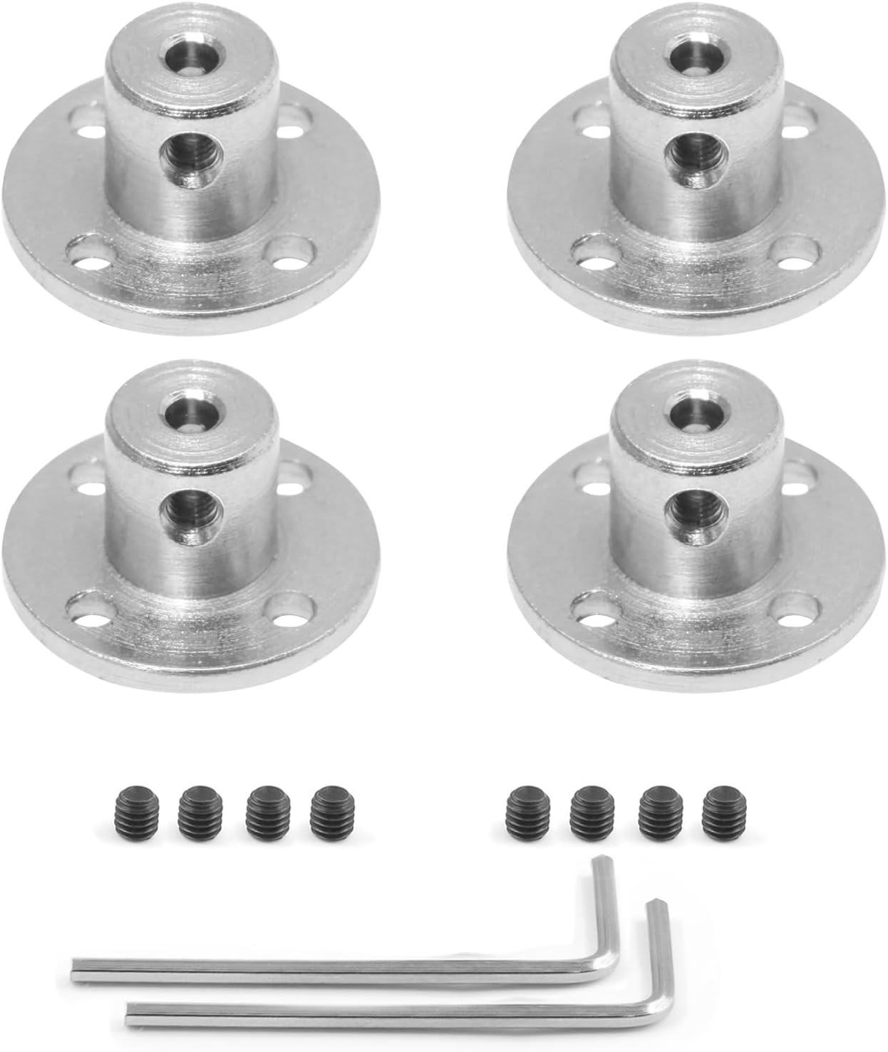 4 Unid Acoplamiento Eje Brida 5mm Soporte Motor